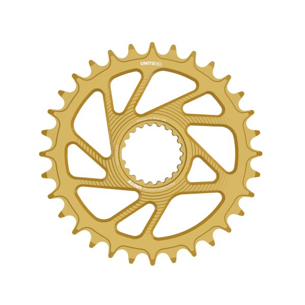 Unite Zębatka Shimano Round Chainring - 24K Gold złota