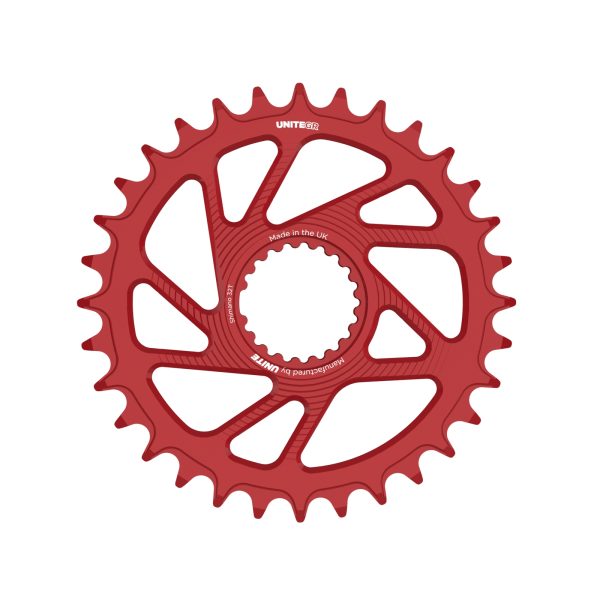 Unite Zębatka Shimano Round Chainring - Firehouse red czerwona